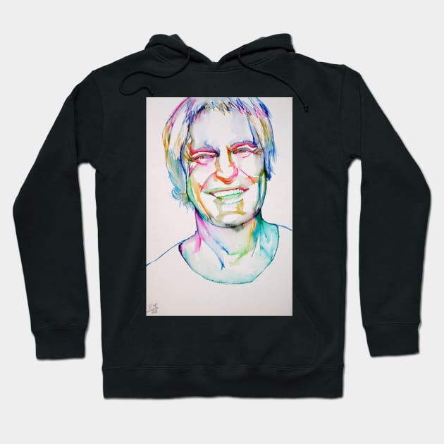 TIMOTHY LEARY watercolor and ink portrait Hoodie by lautir